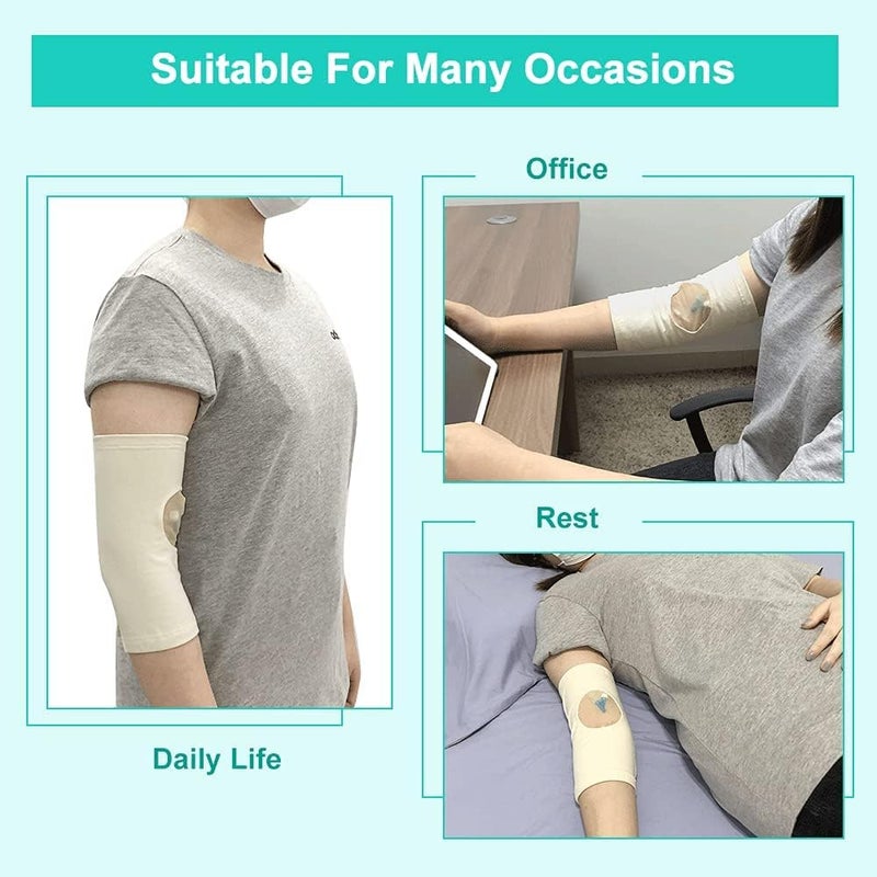 Mistuki Picc Line Covers for Upper Arm Picc Nursing Sleeve Caps with Medical Mesh Cast Protector Breathable and Comfort, Suitable for Women Men Adult Teens Supplies (S) - Image 5